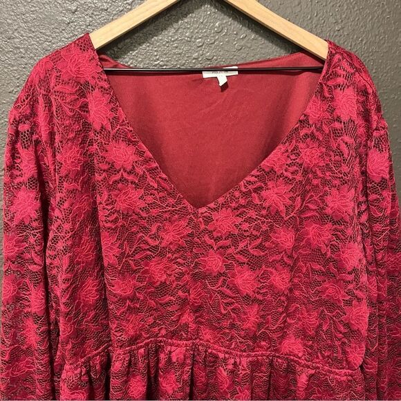 Maurice’s plus size lace long sleeve blouse 4X - Picture 3 of 12
